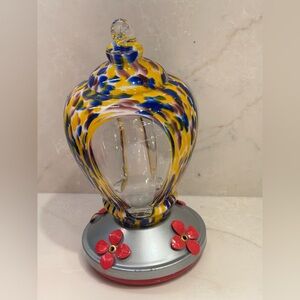 Handblown Hummingbird Feeder